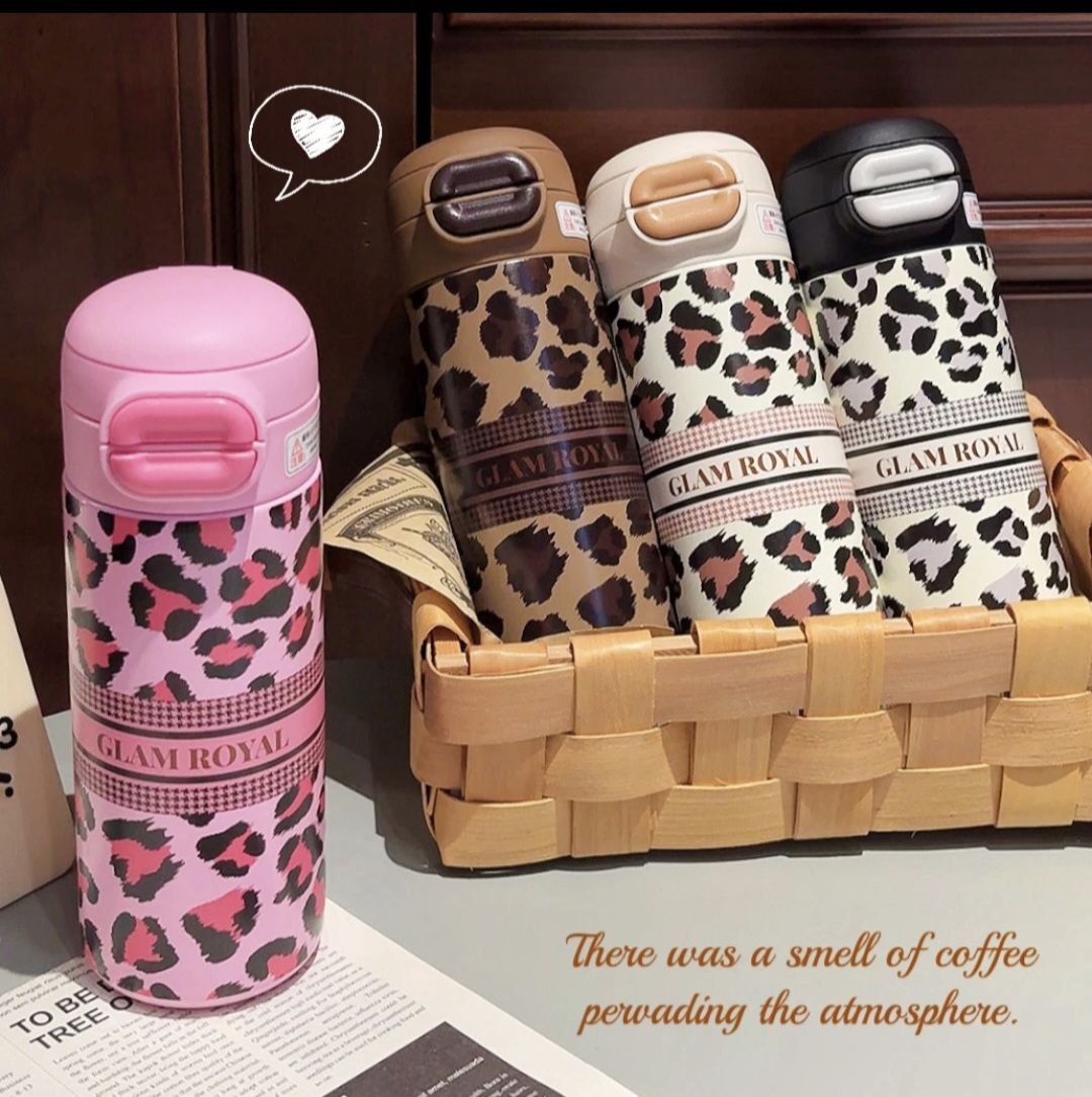 Leopard Print Travel Mug 500ml